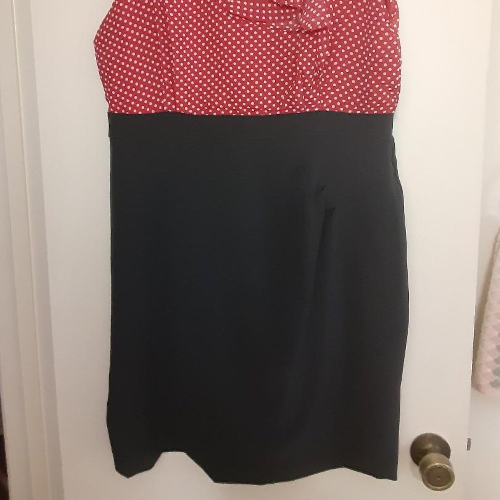 NEW Shelby & Palmer Retro GRAY RED POLKA DOT Dress